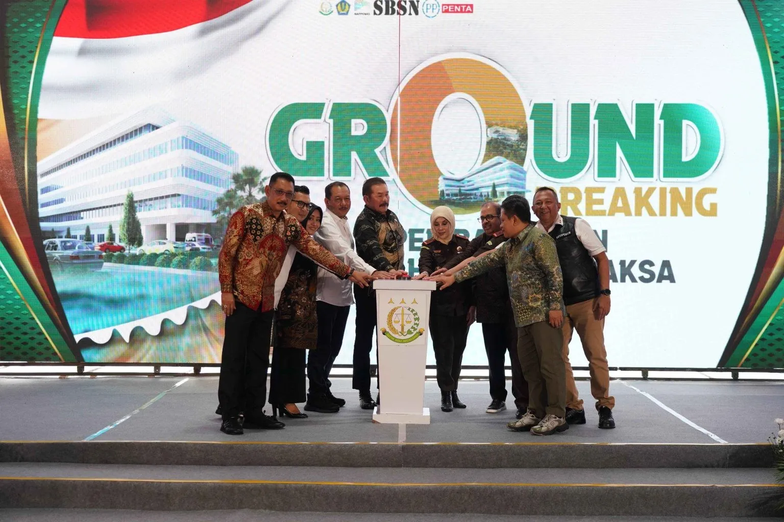 Jaksa Agung ST Burhanuddin menghadiri acara  Groundbreaking Pembangunan Rumah Sakit Umum (RSU) Adhyaksa Mojokerto