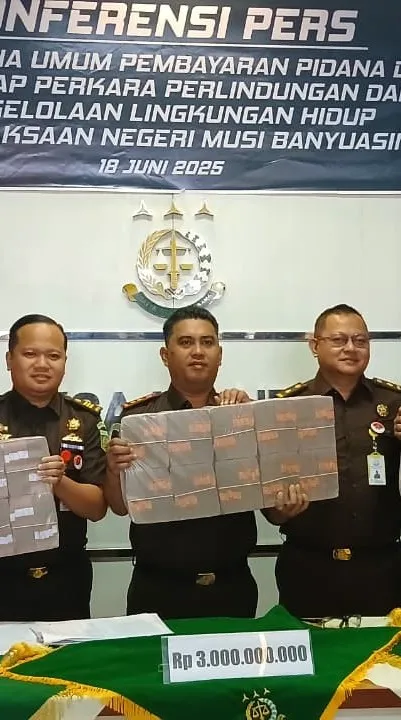 Bayar Denda Rp3 Miliar ke Kejari Muba