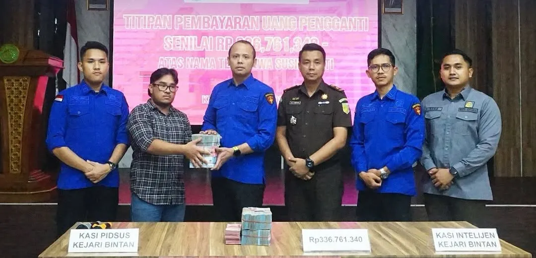 Kejari Bintan Terima Titipan Uang Pengganti Rp336 Juta dari Terdakwa Korupsi BUMD