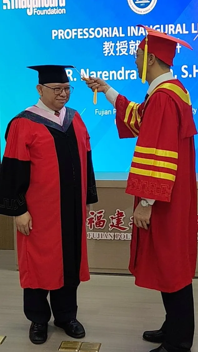 JAM-Datun DR R Narendra Jatna Terima Gelar Profesor Honoris Causa daru Fujian Polytechnic Normal University