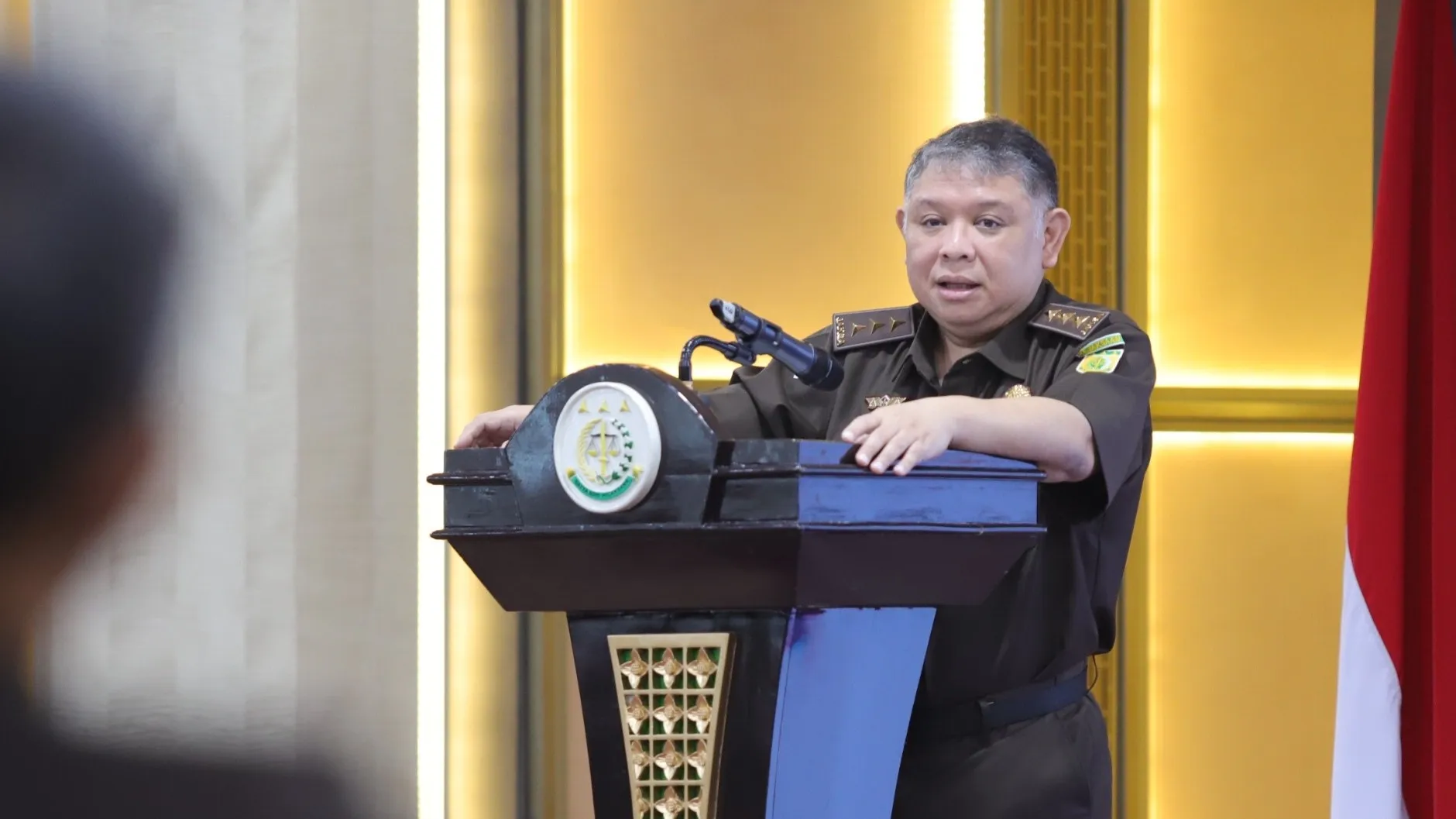 Plt JAM Pembinaan R Narendra Jatna menyampaikan arahan strategis dan pokok Kejaksaan dalam Musrenbang Kejaksaan RI Tahun 2025