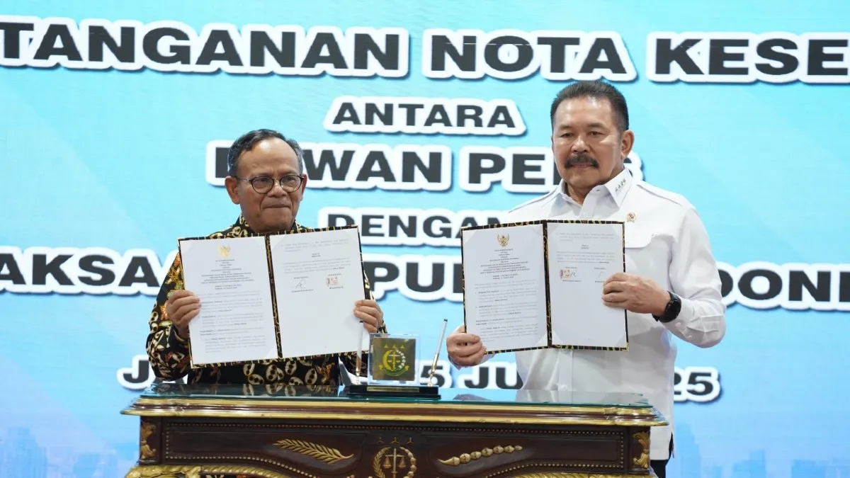 Tandatangani MoU dengan Dewan Pers, Jaksa Agung Harapkan Tercipta Kontrol Sosial Kepada Kejaksaan