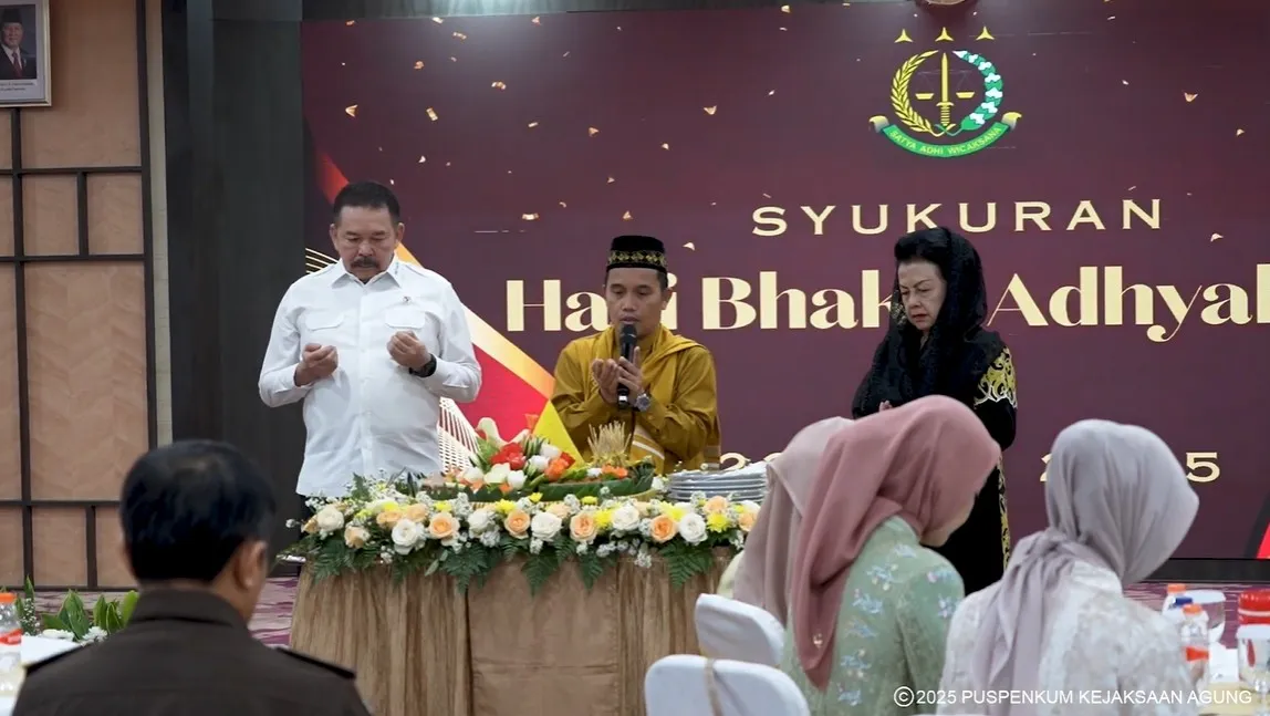 VIDEO: Kejaksaan Agung Peringati Hari Bakti Adhyaksa ke-65 dengan Menggelar Tasyakuran