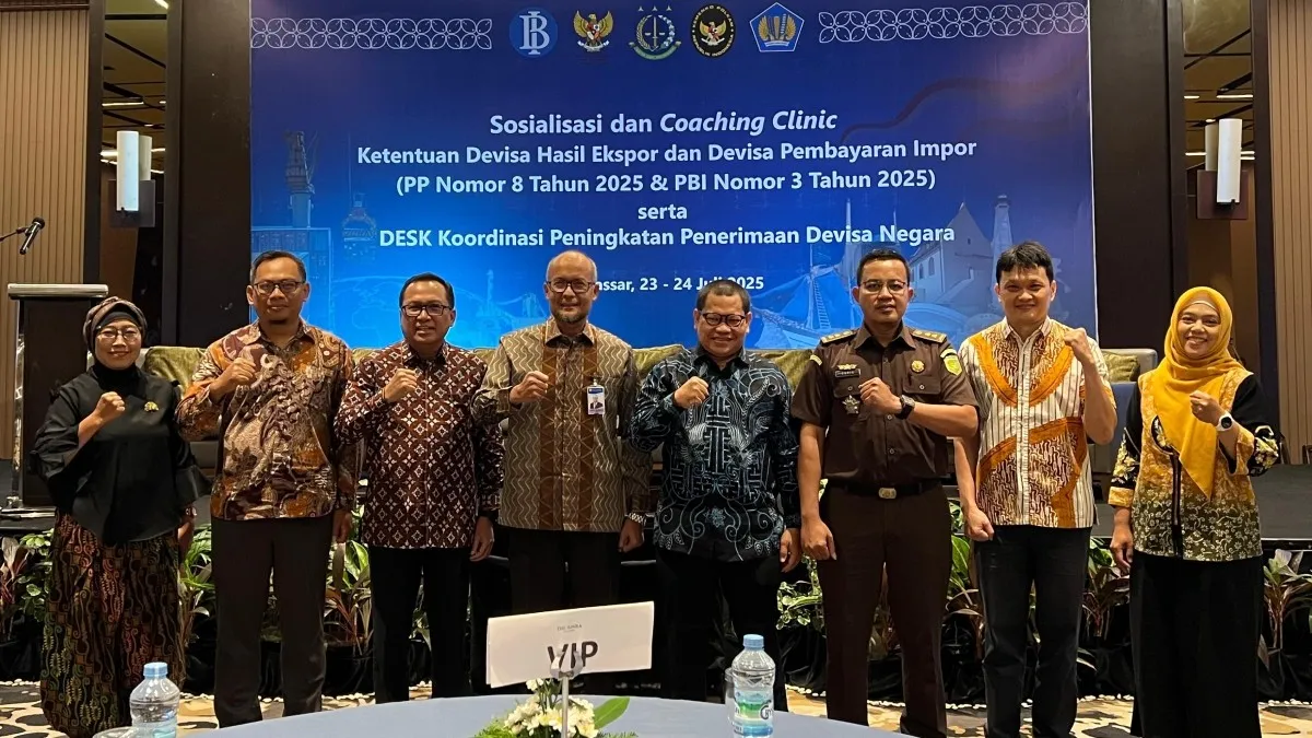 Kejaksaan RI dan Bank Indonesia menggelar sosialisasi dan coaching clinic ketentuan DHE dan DPI di Makassar, Sulawesi Selatan, pada Kamis, 24 Juli 2025