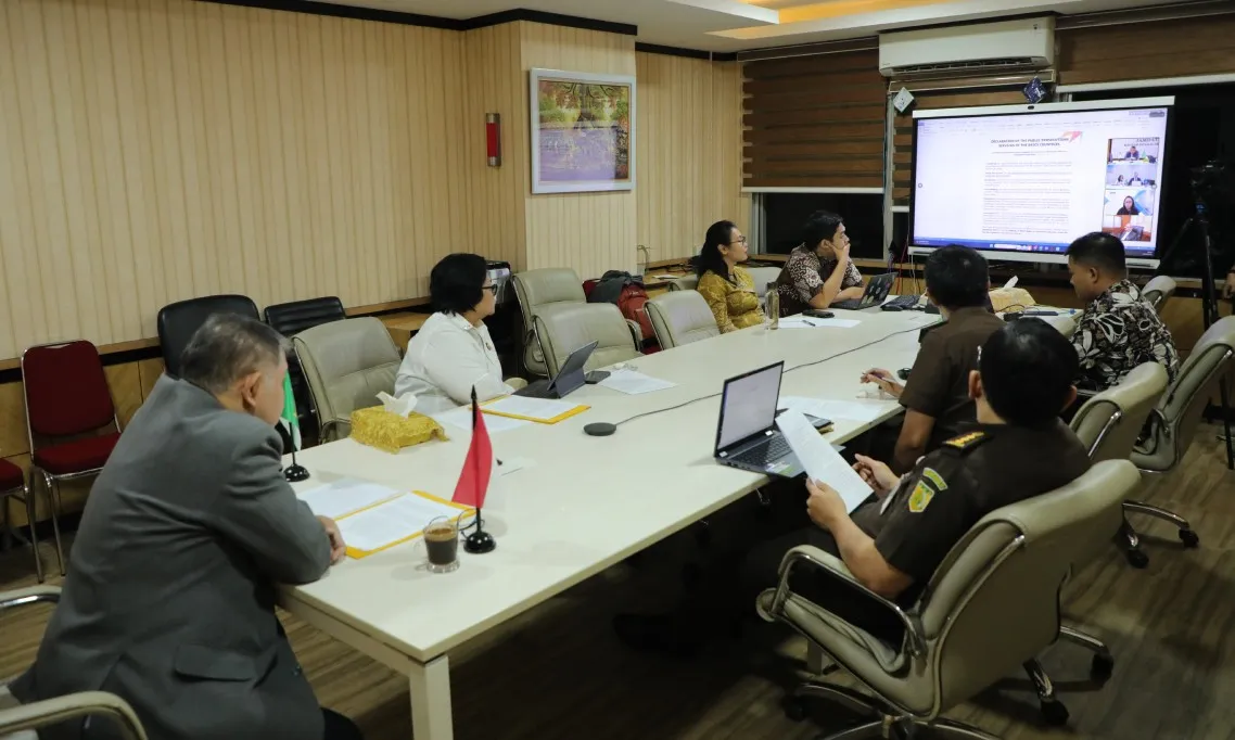 Plt JAM-Bin Kejagung, Dr Narendra Jatna saat mengikuti rapat bersama negara anggota BRICS