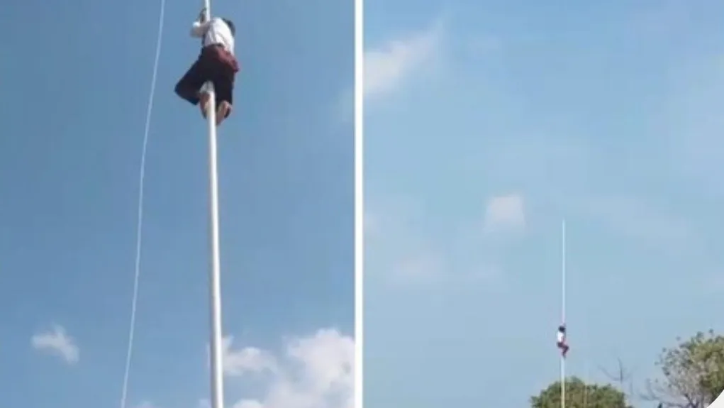 Kajati Lampung Beri Apresiasi Bocah SD Heroik Pemanjat Tiang Bendera Demi Merah Putih Berkibar