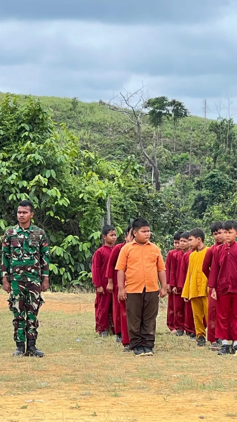 Satgas PKH Gelar Edukasi Bela Negara dan Bangun Pos Penjagaan di Kawasan TNTN