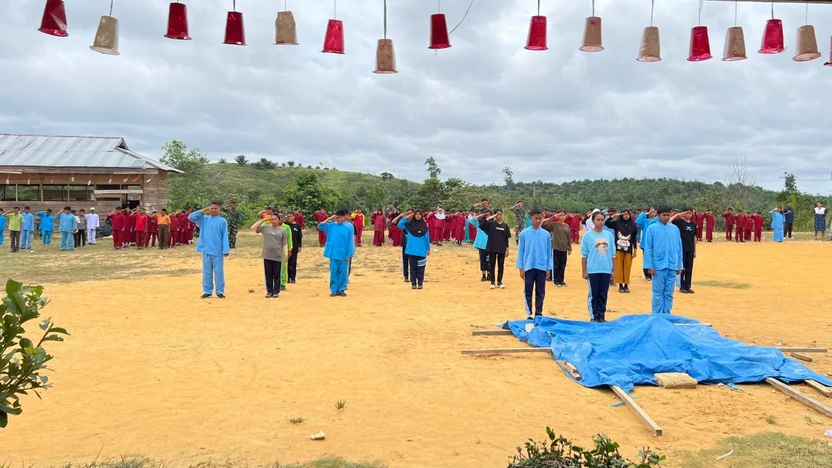 Satgas PKH Gelar Edukasi Bela Negara dan Bangun Pos Penjagaan di Kawasan TNTN