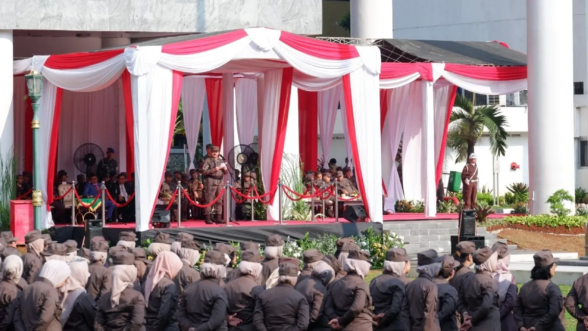 Jaksa Agung ST Burhanuddin memimpin upacara peringatan Hari Lahir ke-80 Kejaksaan RI