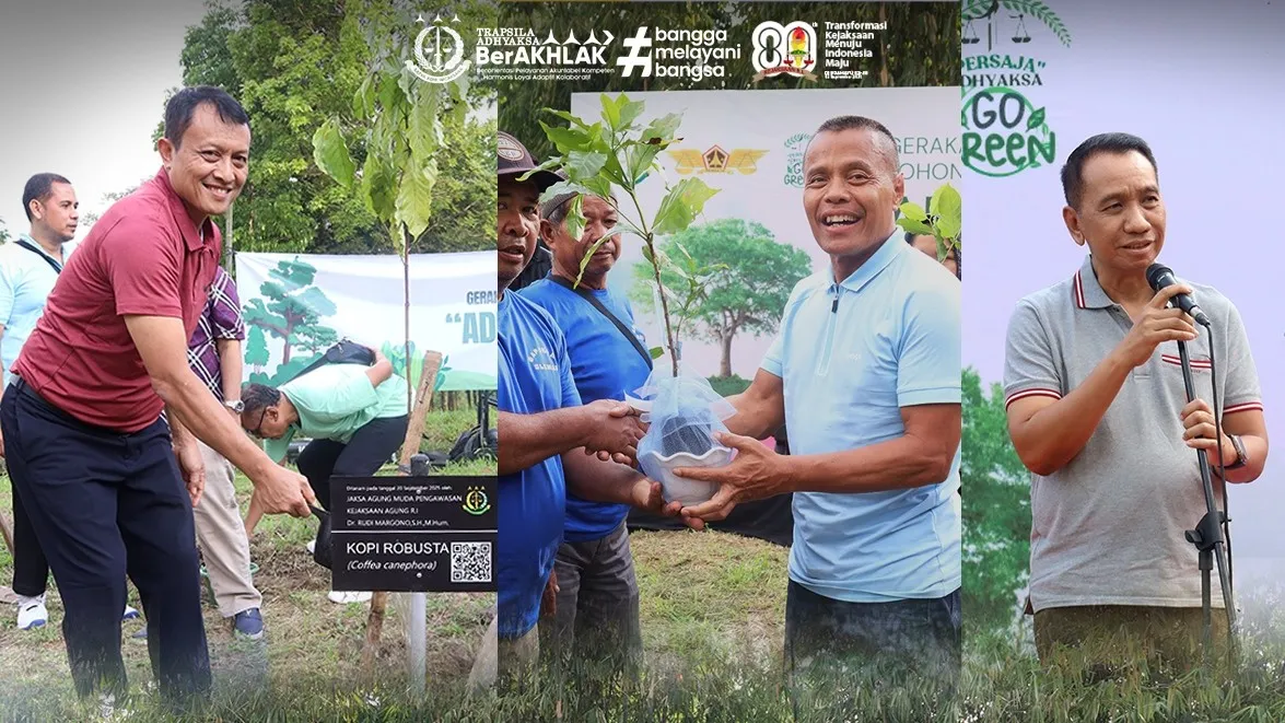JAM-Was dan JAM-Pidmil Pimpin Gerakan Penanaman `Adhyaksa Go Green` PERSAJA di Kawasan Cangkringan, Sleman