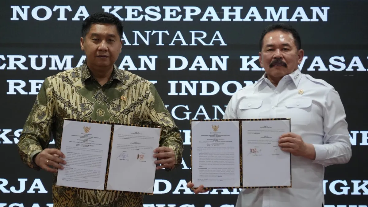 Kejaksaan dan Kementerian PKP Tandatangani MoU Pendampingan Penyediaan Lahan untuk Tempat Tinggal