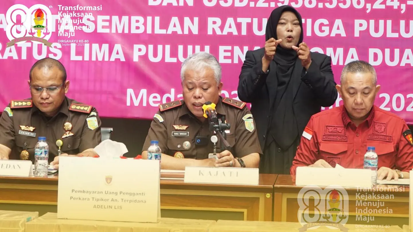 Kejati Sumut Selamatkan Uang Negara Rp 105,8 Miliar dan USD 2.938.556 dari Perkara Pidana Pembalakan Liar