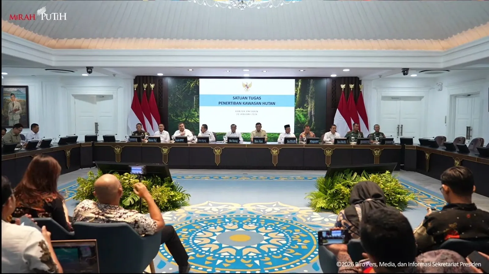 Konferensi pers Satgas PKH bersama Mensetneg