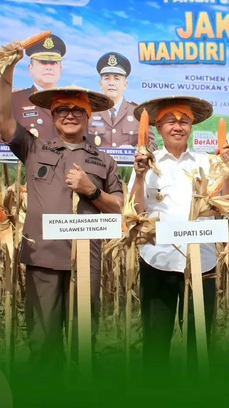 Dukung Ketahanan Pangan, Kajati Sulten Panen Jagung Program Jaksa Mandiri Pangan di Kabupaten Sigi