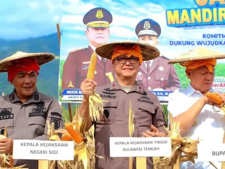 Dukung Ketahanan Pangan, Kajati Sulten Panen Jagung Program Jaksa Mandiri Pangan di Kabupaten Sigi