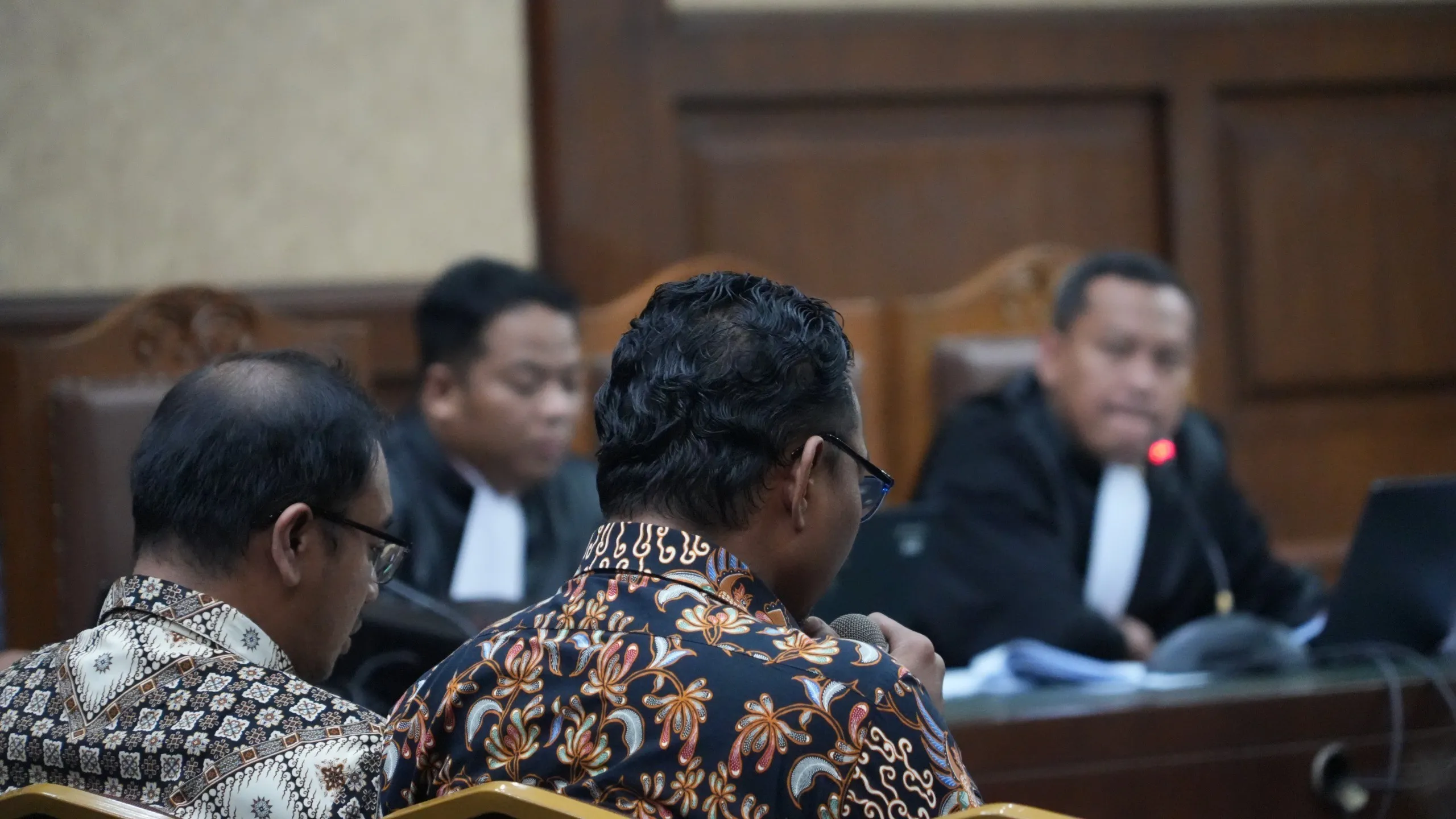 Sidang perintangan perkara dengan terdakwa Marcella Santoso dkk di Pengadilan Tikipor pada PN Jakarta Pusat