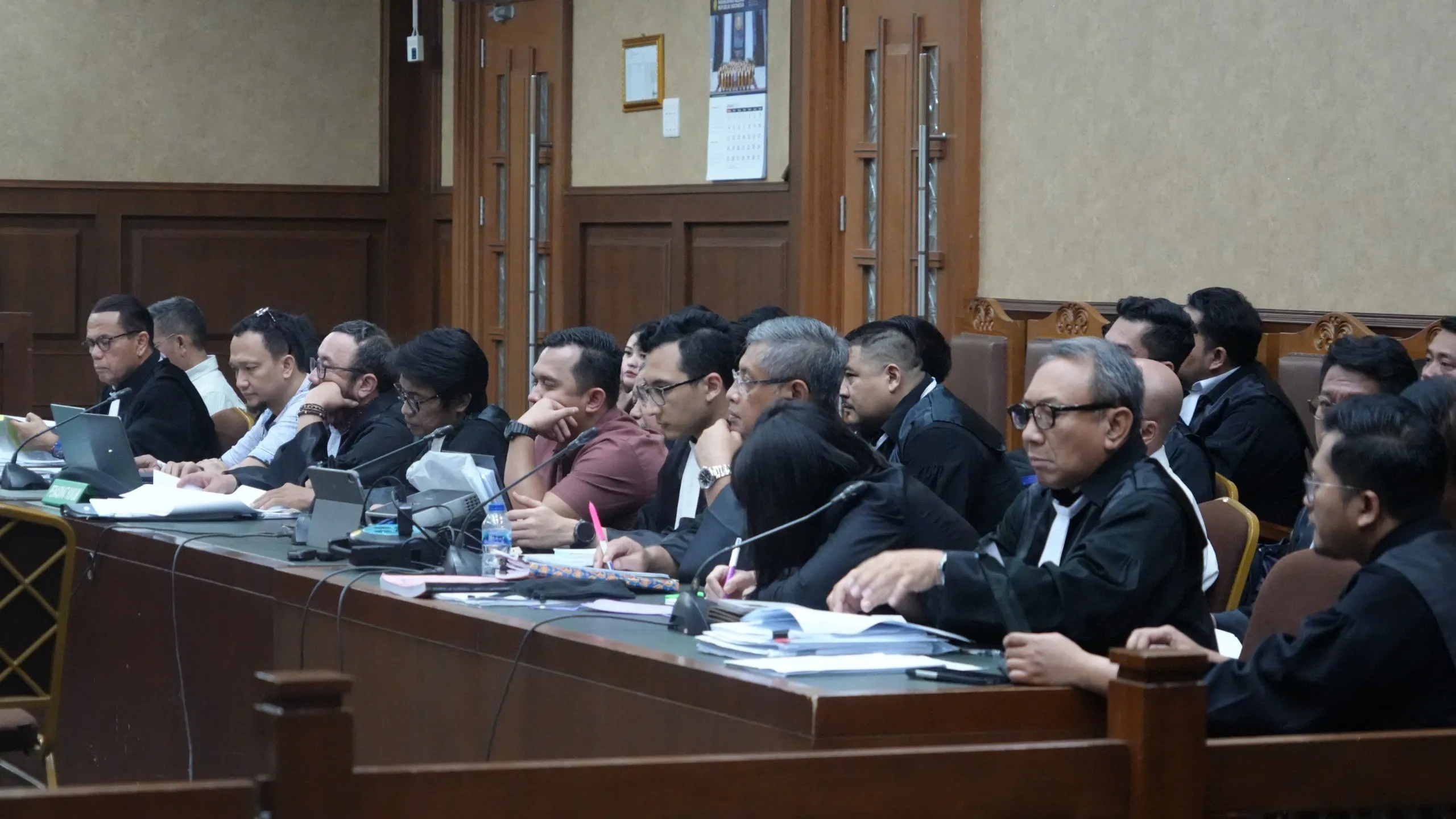 Sidang perintangan perkara dengan terdakwa Marcella Santoso dkk di Pengadilan Tikipor pada PN Jakarta Pusat