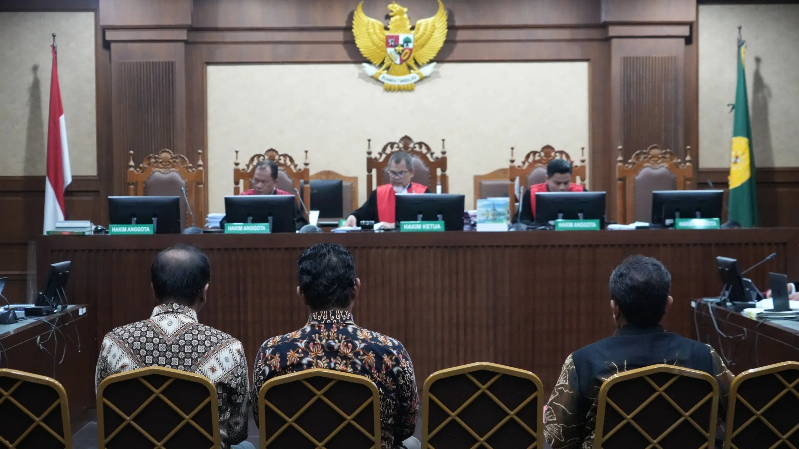 Sidang perintangan perkara dengan terdakwa Marcella Santoso dkk di Pengadilan Tikipor pada PN Jakarta Pusat