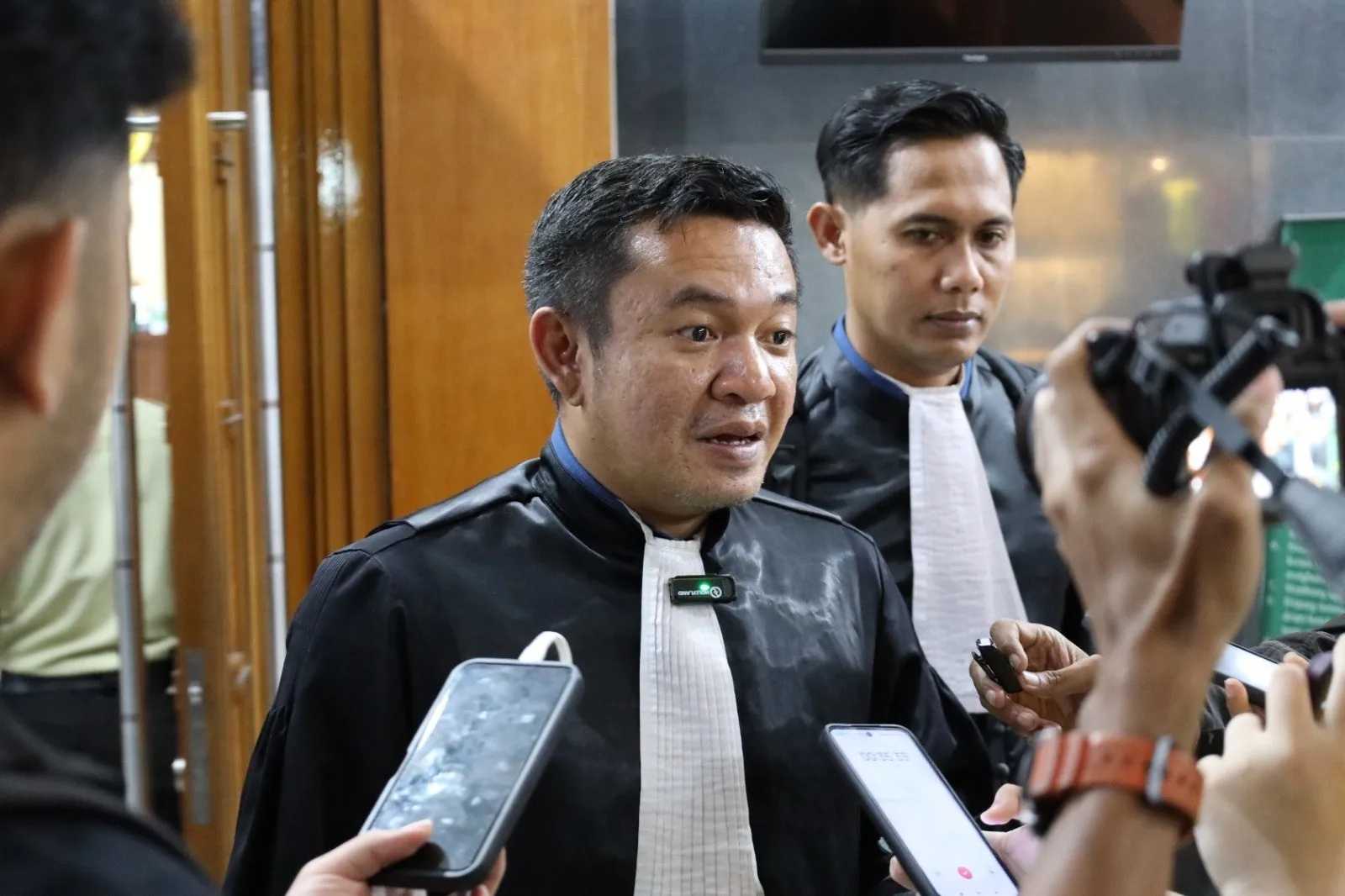 JPU Andi Setyawan usai persidangan kasus perintangan perkara dengan terdakwa Marcella Santoso dkk