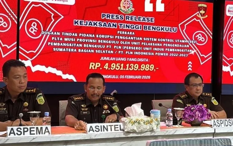 Kejati Bengkulu Terima Pengembalian Kerugian Negara Rp4,95 dalam Perkara Dugaan Korupsi SKU PT PLN UIP Sumbagsel