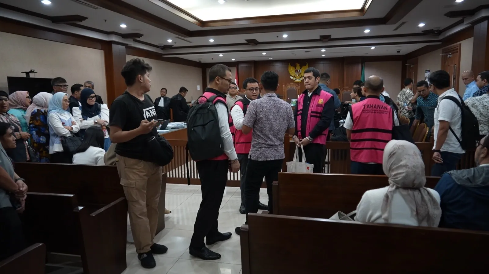 Sidang perkara korupsi tata kelola minyak mentah PT Pertamina di Pengadilan Tipikor Jakarta Pusat, Jumat, 7 Februari 2026