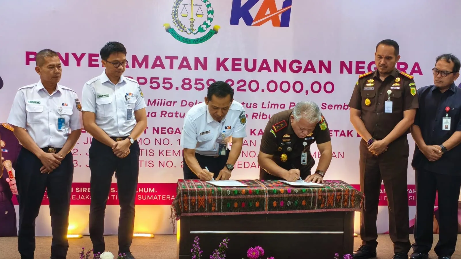 Kejati Sumut Kembalikan Aset PT Kereta Api Regional I Sumatera Utara Senilai Rp55,85 Miliar