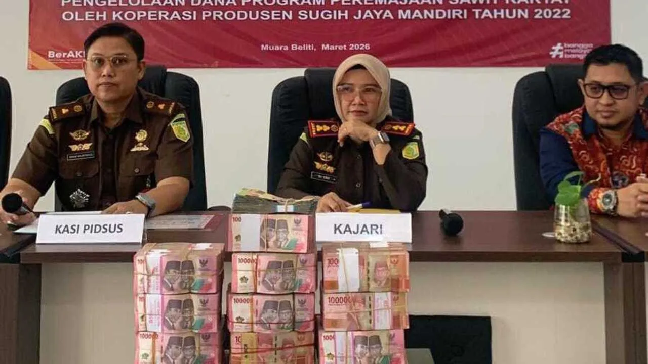 Kejari Musi Rawas SIta Uang Rp1,26 Miliar Terkait Perkara Dugaan Korupsi Pengelolaan Dana Program Peremajaan Sawit Rakyat