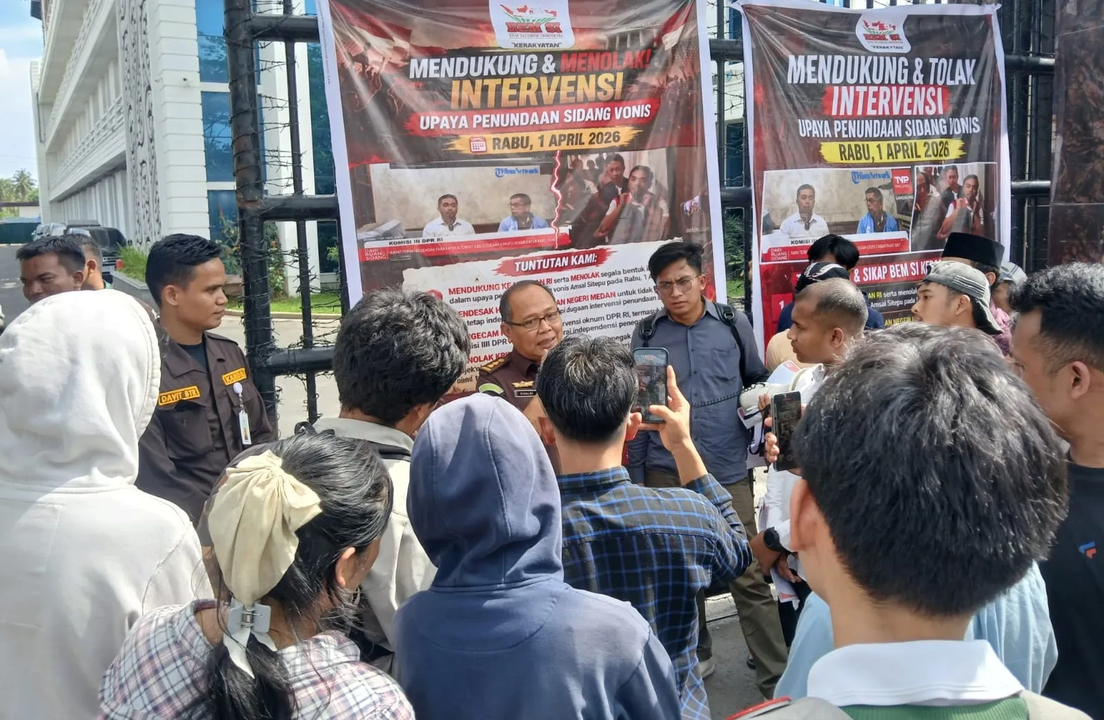 Aliansi BEM Daerah Sumut Dukung Penegakan Hukum dan Tolak Intervensi Persidangan Perkara Amsal Sitepu