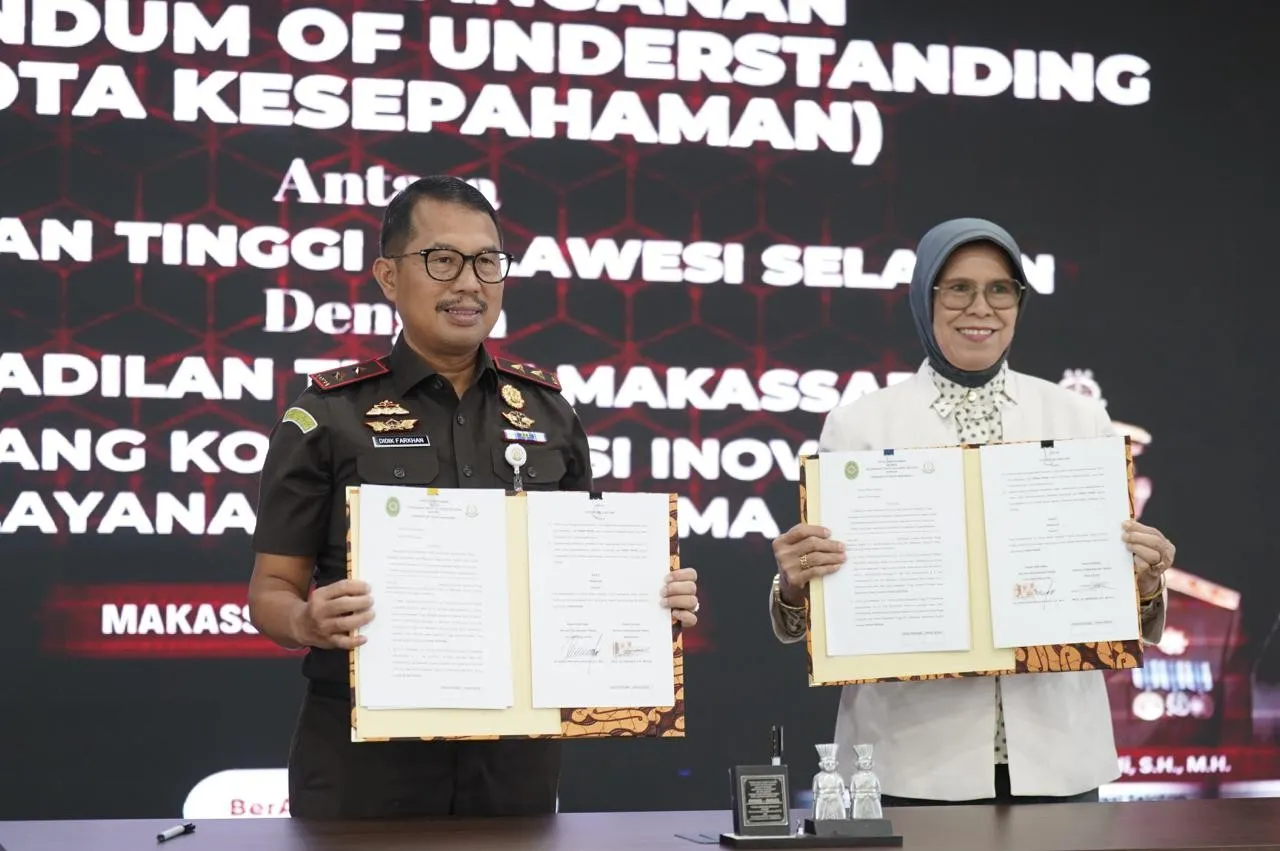 Kejati Sulsel dan Pengadilan Tinggi Makassar Tandatangani MoU Layanan Saksi Prima