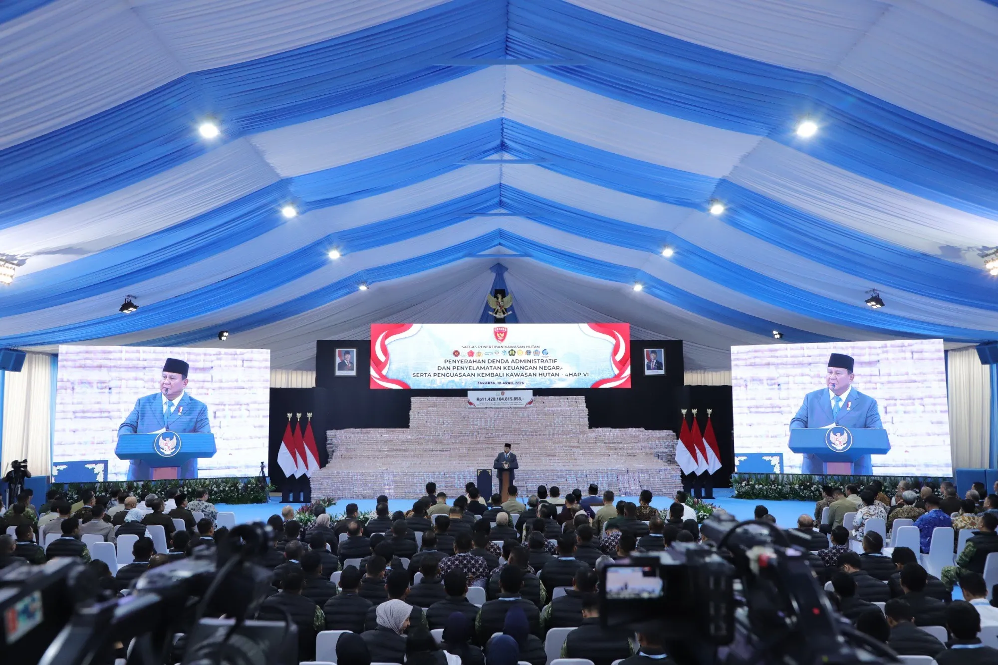 Satgas PKH Serahkan Uang Total Rp11,4 Triliun dan Penguasaan Kembali Kawasan Hutan Tahap VI