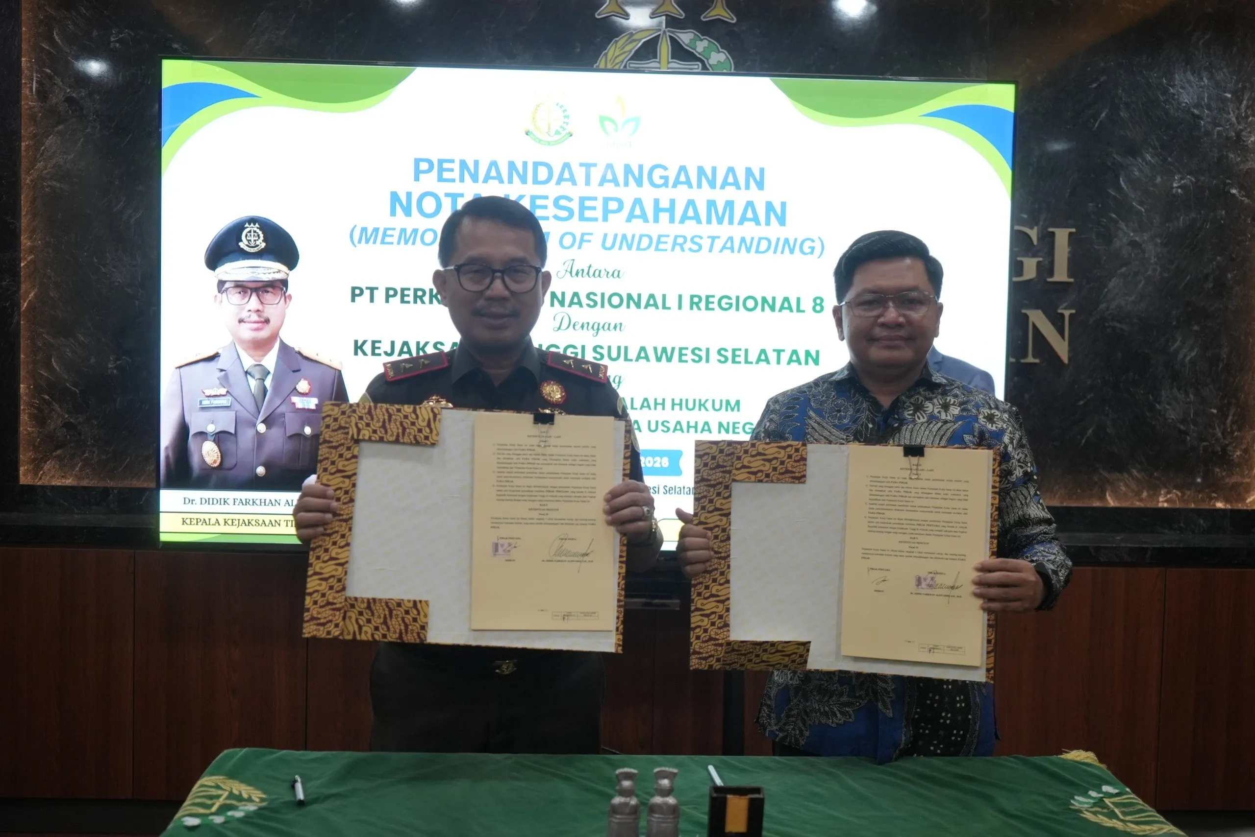 Amankan Aset Negara, Kejati Sulsel dan PTPN I Regional 8 Teken MoU Penanganan Masalah Hukum Datun