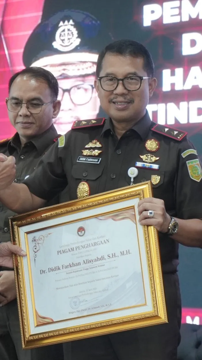 Inovasi Layanan Saksi Prima Diapresiasi, LPSK Beri Penghargaan kepada  Kajati Sulsel