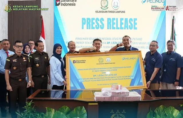 Datun Kejati Lampung Pulihkan Keuangan Negara Rp1,53 Miliar