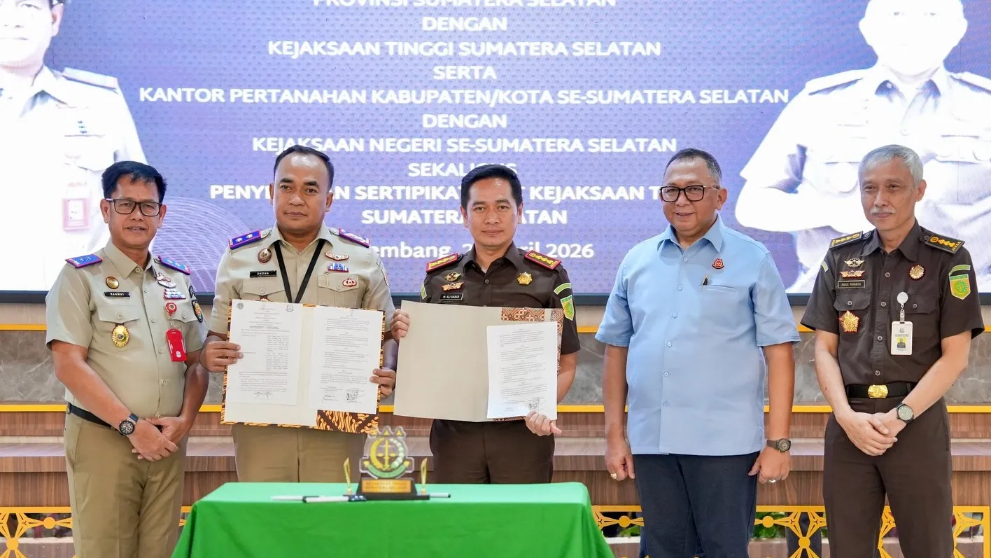 Kejati Sumsel dan BPN Provinsi Jalin Kerja Sama Pendampingan Hukum Sekaligus Terima Penyerahan Aset untuk RS Tematik Kanker