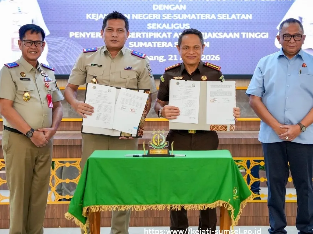 Kejati Sumsel dan BPN Provinsi Jalin Kerja Sama Pendampingan Hukum Sekaligus Terima Penyerahan Aset untuk RS Tematik Kanker