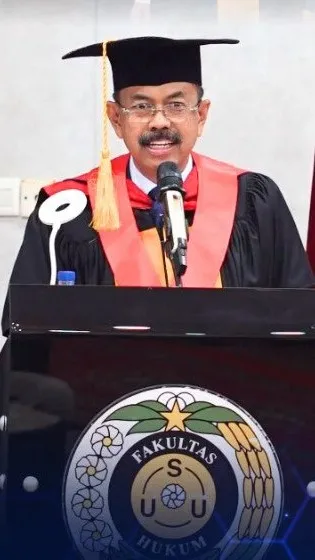 Orasi Ilmiah di Dies Natalis FH USU, Plt Wakil Jaksa Agung Tekankan Penegakan Hukum Kedepankan Pencegahan dan Pengamanan Aset