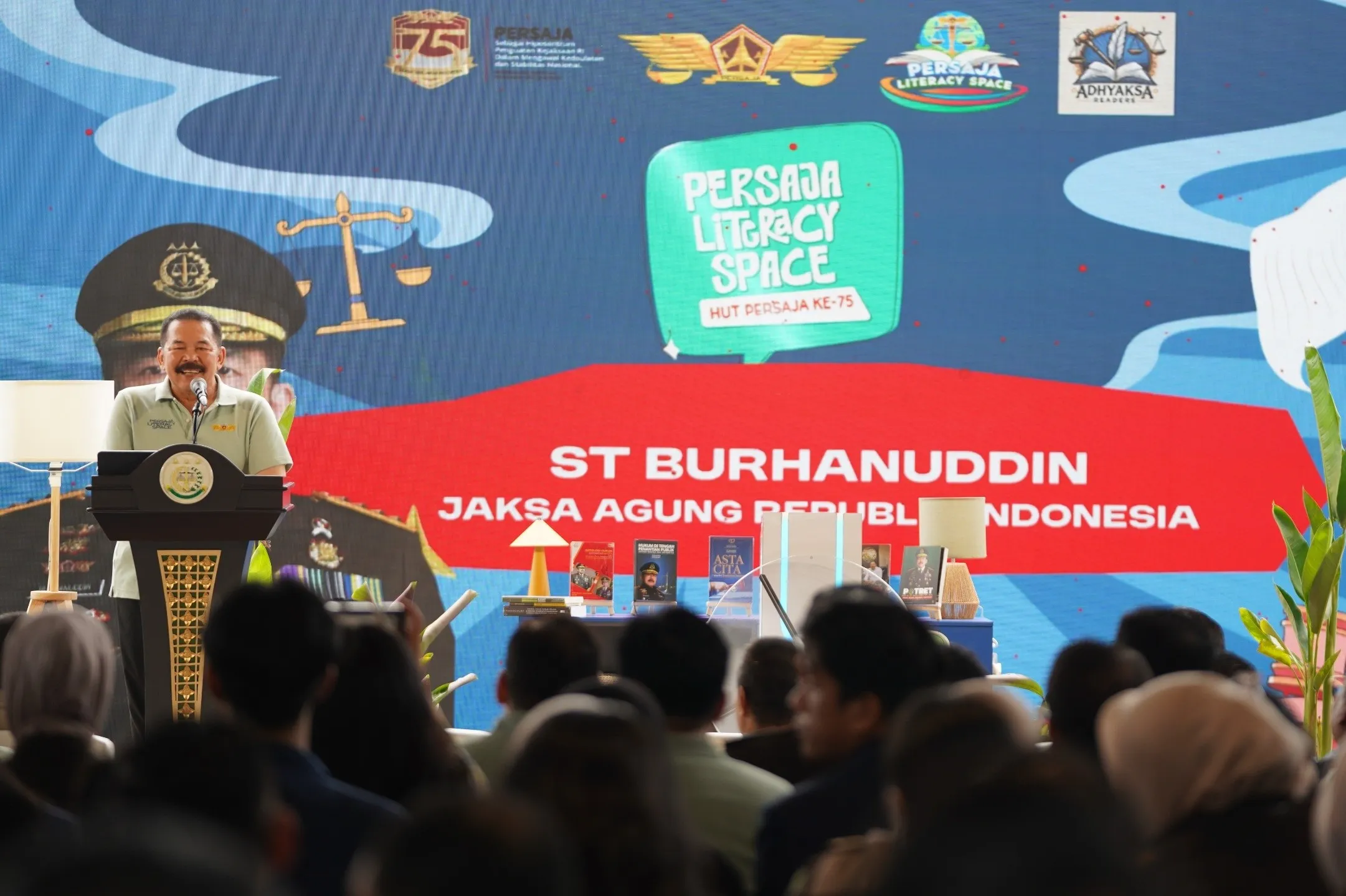 Jaksa Agung RI, ST Burhanuddin membuka secara resmi Persaja Literacy Space 2026