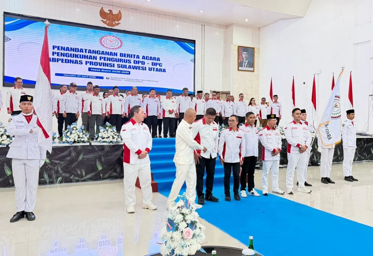 Jamintel Reda Manthovani melakukan Pengukuhan Pengurus DPD dan DPC Asosiasi Badan Permusyawaratan Desa Nasional (ABPEDNAS) di Provinsi Sulut, Selasa, 7 April 2025