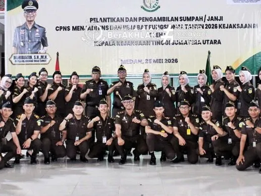 Kajati Muhibuddin, S.H. M.H lantik 39 PNS pada Kejati Sumut