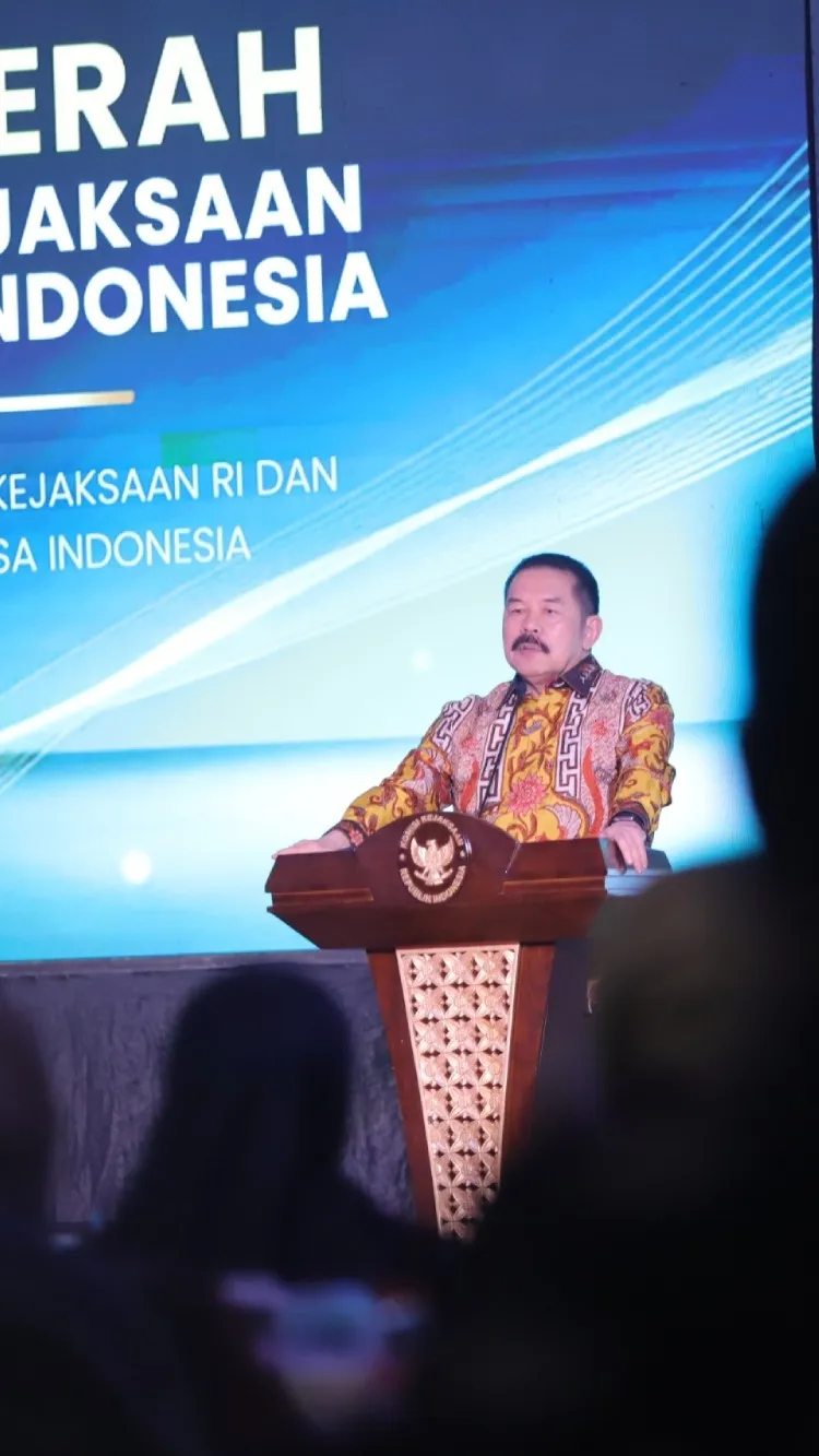 Jaksa Agung RI, ST Burhanuddin saat memberian sambutan pada acara Anugerah Komisi Kejaksaan RI Tahun 2026