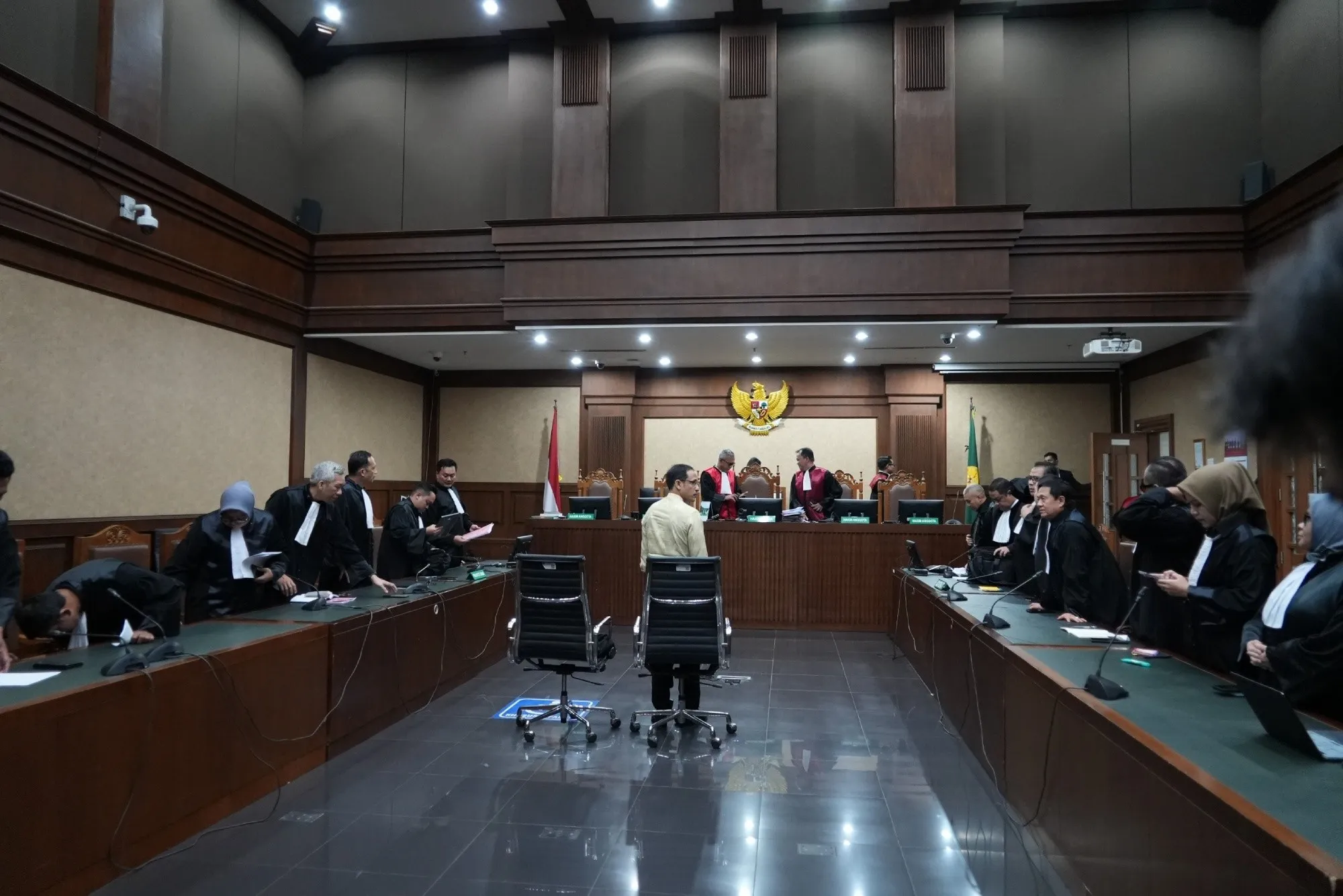 Terdakwa Nadiem Makarim saat menghadiri persidangan perkara Korupsi Chromebook di Kemendikbudristek