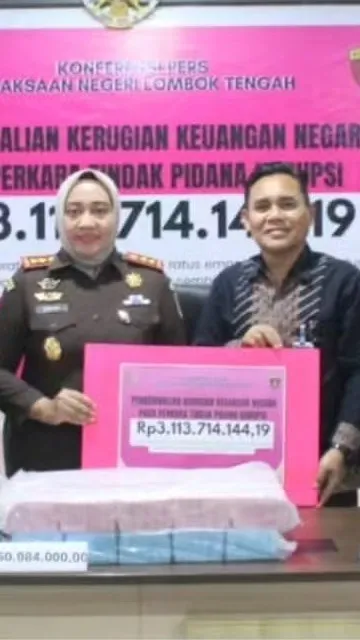 Kejari Lombok Tengah Kembalikan Penyelamatan Keuangan Negara Senilai Rp3,11 Miliar