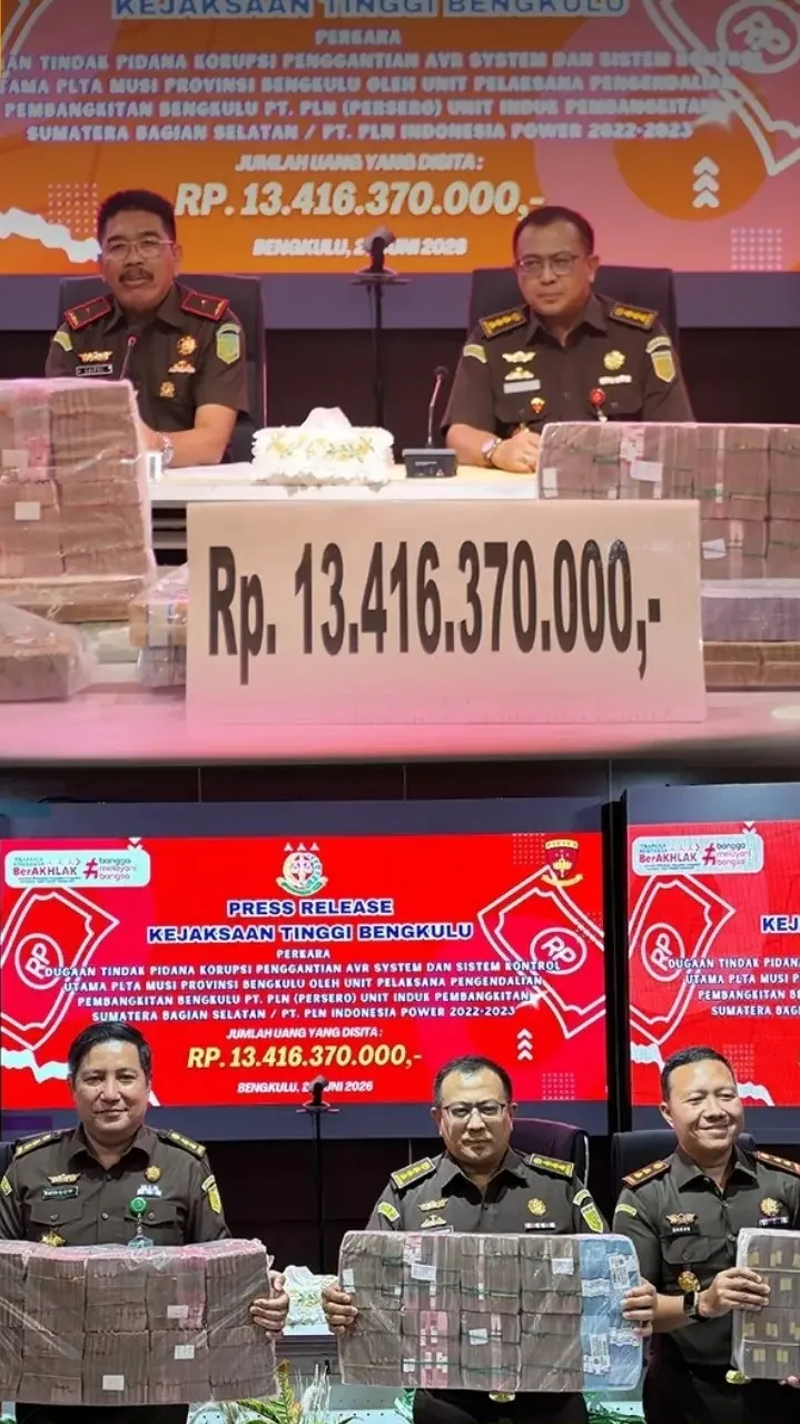 Kejati Bengkulu Selamatkan Keuangan Negara Rp13,4 Miliar dalam Dugaan Korupsi Proyek PLTA Musi