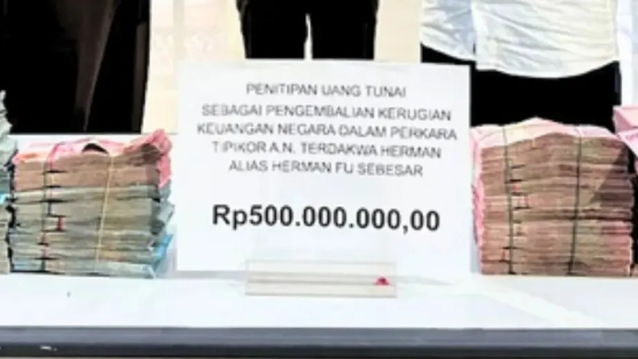 Kejati Bangka Belitung Terima Penitipan Uang Pengembalian Kerugian Keuangan Negara Rp550 Juta dalam Perkara Korupsi Tambang Timah